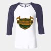 Ladies' Baby Rib Three-QuarterSleeve Contrast Raglan T-Shirt Thumbnail