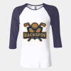 Ladies' Baby Rib Three-QuarterSleeve Contrast Raglan T-Shirt Thumbnail