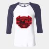 Ladies' Baby Rib Three-QuarterSleeve Contrast Raglan T-Shirt Thumbnail