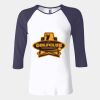 Ladies' Baby Rib Three-QuarterSleeve Contrast Raglan T-Shirt Thumbnail