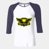 Ladies' Baby Rib Three-QuarterSleeve Contrast Raglan T-Shirt Thumbnail