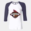 Ladies' Baby Rib Three-QuarterSleeve Contrast Raglan T-Shirt Thumbnail