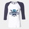 Ladies' Baby Rib Three-QuarterSleeve Contrast Raglan T-Shirt Thumbnail