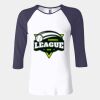 Ladies' Baby Rib Three-QuarterSleeve Contrast Raglan T-Shirt Thumbnail