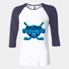 Ladies' Baby Rib Three-QuarterSleeve Contrast Raglan T-Shirt Thumbnail