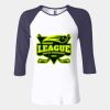 Ladies' Baby Rib Three-QuarterSleeve Contrast Raglan T-Shirt Thumbnail