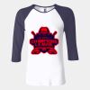 Ladies' Baby Rib Three-QuarterSleeve Contrast Raglan T-Shirt Thumbnail