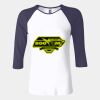 Ladies' Baby Rib Three-QuarterSleeve Contrast Raglan T-Shirt Thumbnail