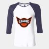 Ladies' Baby Rib Three-QuarterSleeve Contrast Raglan T-Shirt Thumbnail