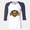 Ladies' Baby Rib Three-QuarterSleeve Contrast Raglan T-Shirt Thumbnail