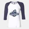 Ladies' Baby Rib Three-QuarterSleeve Contrast Raglan T-Shirt Thumbnail