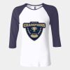 Ladies' Baby Rib Three-QuarterSleeve Contrast Raglan T-Shirt Thumbnail