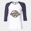 Ladies' Baby Rib Three-QuarterSleeve Contrast Raglan T-Shirt Thumbnail