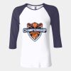 Ladies' Baby Rib Three-QuarterSleeve Contrast Raglan T-Shirt Thumbnail