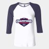 Ladies' Baby Rib Three-QuarterSleeve Contrast Raglan T-Shirt Thumbnail