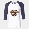 Ladies' Baby Rib Three-QuarterSleeve Contrast Raglan T-Shirt Thumbnail