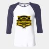 Ladies' Baby Rib Three-QuarterSleeve Contrast Raglan T-Shirt Thumbnail