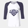 Ladies' Baby Rib Three-QuarterSleeve Contrast Raglan T-Shirt Thumbnail