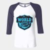 Ladies' Baby Rib Three-QuarterSleeve Contrast Raglan T-Shirt Thumbnail