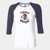 Ladies' Baby Rib Three-QuarterSleeve Contrast Raglan T-Shirt Thumbnail