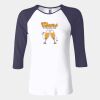 Ladies' Baby Rib Three-QuarterSleeve Contrast Raglan T-Shirt Thumbnail