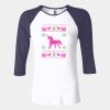 Ladies' Baby Rib Three-QuarterSleeve Contrast Raglan T-Shirt Thumbnail