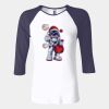 Ladies' Baby Rib Three-QuarterSleeve Contrast Raglan T-Shirt Thumbnail