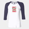 Ladies' Baby Rib Three-QuarterSleeve Contrast Raglan T-Shirt Thumbnail