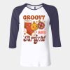 Ladies' Baby Rib Three-QuarterSleeve Contrast Raglan T-Shirt Thumbnail