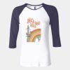 Ladies' Baby Rib Three-QuarterSleeve Contrast Raglan T-Shirt Thumbnail