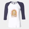 Ladies' Baby Rib Three-QuarterSleeve Contrast Raglan T-Shirt Thumbnail