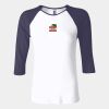 Ladies' Baby Rib Three-QuarterSleeve Contrast Raglan T-Shirt Thumbnail