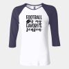 Ladies' Baby Rib Three-QuarterSleeve Contrast Raglan T-Shirt Thumbnail