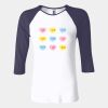 Ladies' Baby Rib Three-QuarterSleeve Contrast Raglan T-Shirt Thumbnail