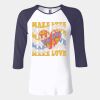 Ladies' Baby Rib Three-QuarterSleeve Contrast Raglan T-Shirt Thumbnail