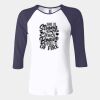 Ladies' Baby Rib Three-QuarterSleeve Contrast Raglan T-Shirt Thumbnail