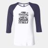 Ladies' Baby Rib Three-QuarterSleeve Contrast Raglan T-Shirt Thumbnail