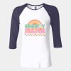 Ladies' Baby Rib Three-QuarterSleeve Contrast Raglan T-Shirt Thumbnail