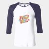 Ladies' Baby Rib Three-QuarterSleeve Contrast Raglan T-Shirt Thumbnail