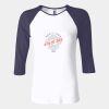 Ladies' Baby Rib Three-QuarterSleeve Contrast Raglan T-Shirt Thumbnail