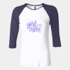 Ladies' Baby Rib Three-QuarterSleeve Contrast Raglan T-Shirt Thumbnail