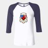 Ladies' Baby Rib Three-QuarterSleeve Contrast Raglan T-Shirt Thumbnail