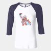 Ladies' Baby Rib Three-QuarterSleeve Contrast Raglan T-Shirt Thumbnail