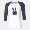 Ladies' Baby Rib Three-QuarterSleeve Contrast Raglan T-Shirt Thumbnail