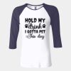 Ladies' Baby Rib Three-QuarterSleeve Contrast Raglan T-Shirt Thumbnail