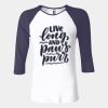 Ladies' Baby Rib Three-QuarterSleeve Contrast Raglan T-Shirt Thumbnail