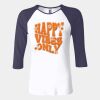 Ladies' Baby Rib Three-QuarterSleeve Contrast Raglan T-Shirt Thumbnail