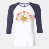 Ladies' Baby Rib Three-QuarterSleeve Contrast Raglan T-Shirt Thumbnail