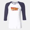 Ladies' Baby Rib Three-QuarterSleeve Contrast Raglan T-Shirt Thumbnail