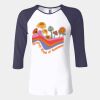Ladies' Baby Rib Three-QuarterSleeve Contrast Raglan T-Shirt Thumbnail